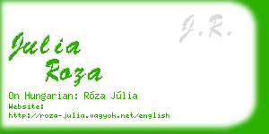 julia roza business card